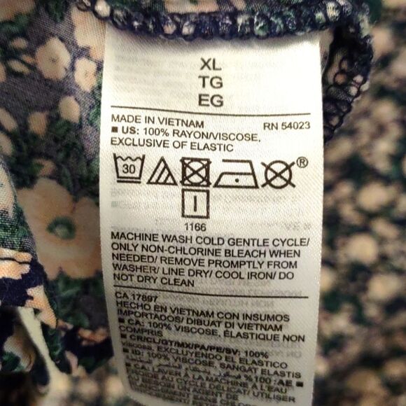 NWOT Old Navy Puffed-Sleeve Floral Maxi Shift Dress Size XL - Picture 2 of 9